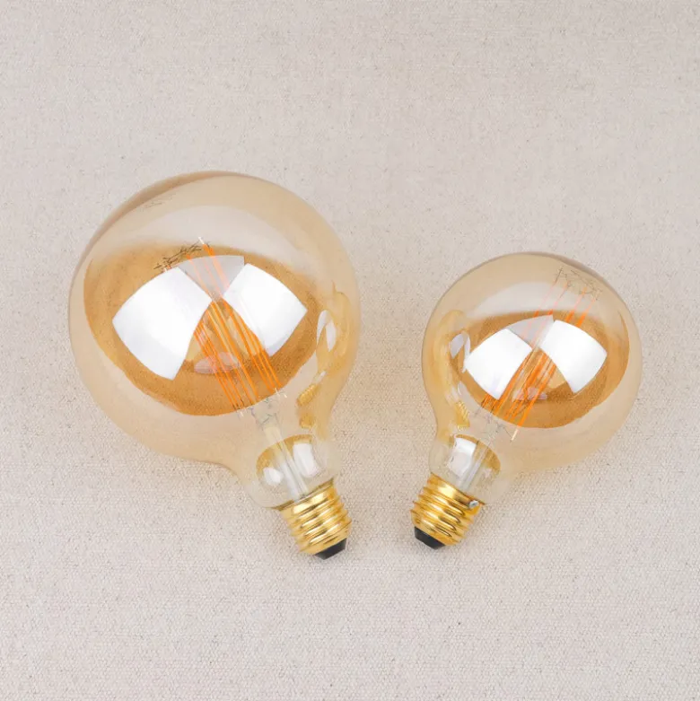 Ampoule ambrée LED globe - E27/8,8W