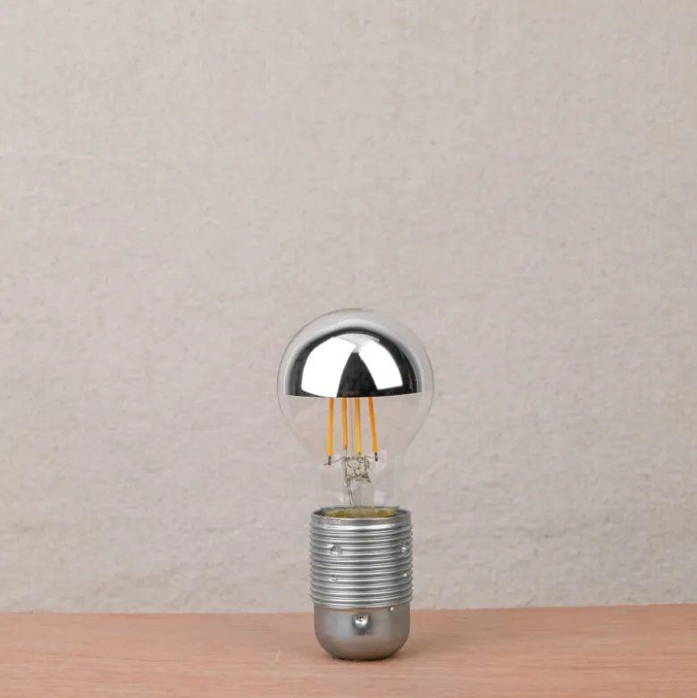 Ampoule LED calotte argentée E27