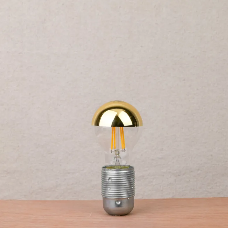 Ampoule LED calotte dorée E27