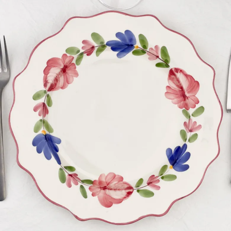 Assiette campagne bords festonnés