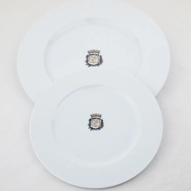 Assiette en porcelaine blanche Maison Empereur Ø27 cm