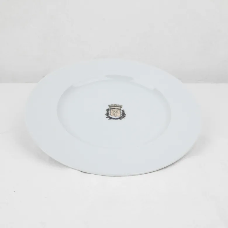 Assiette en porcelaine blanche Maison Empereur Ø27 cm