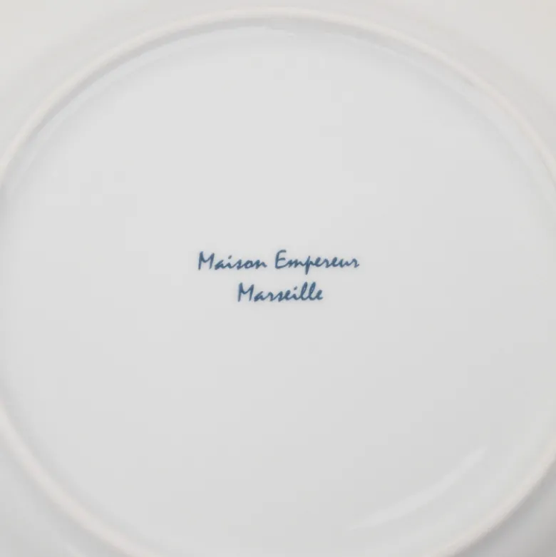 Assiette en porcelaine blanche Maison Empereur Ø27 cm