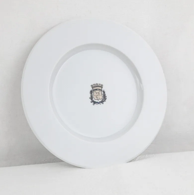 Assiette en porcelaine blanche Maison Empereur Ø27 cm
