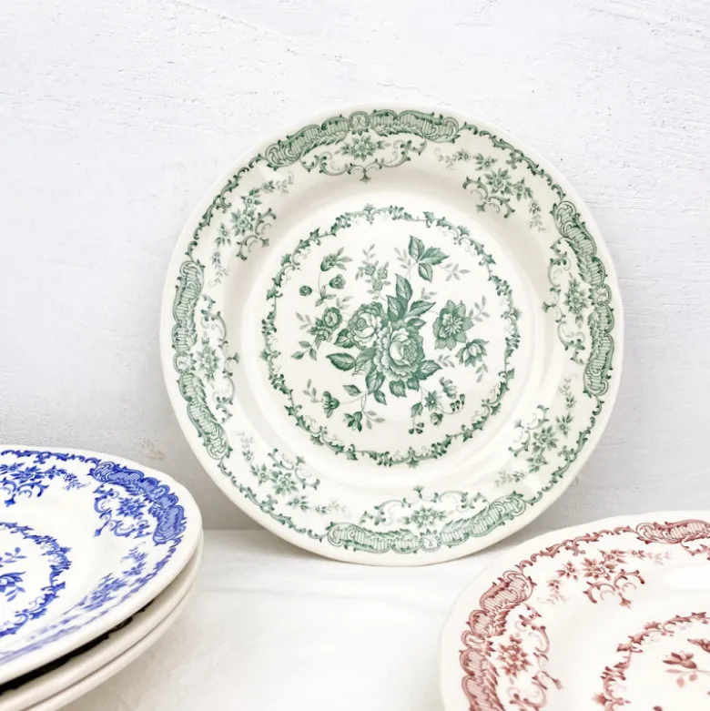 Assiette plate décor floral Ø26cm