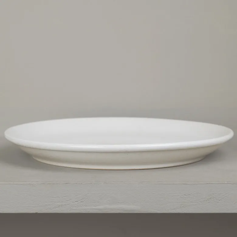 Assiette plate en grès naturel