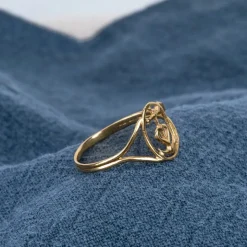 Bague fine Croix de Camargue vermeil