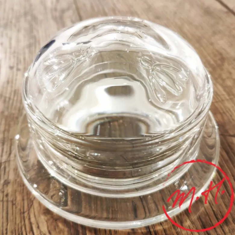 Beurrier abeille en verre rond