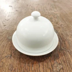 Beurrier cloche en porcelaine rond