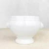 Bol à soupe tête de lion porcelaine blanche