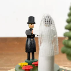 Boîte à musique en bois Mariage champêtre