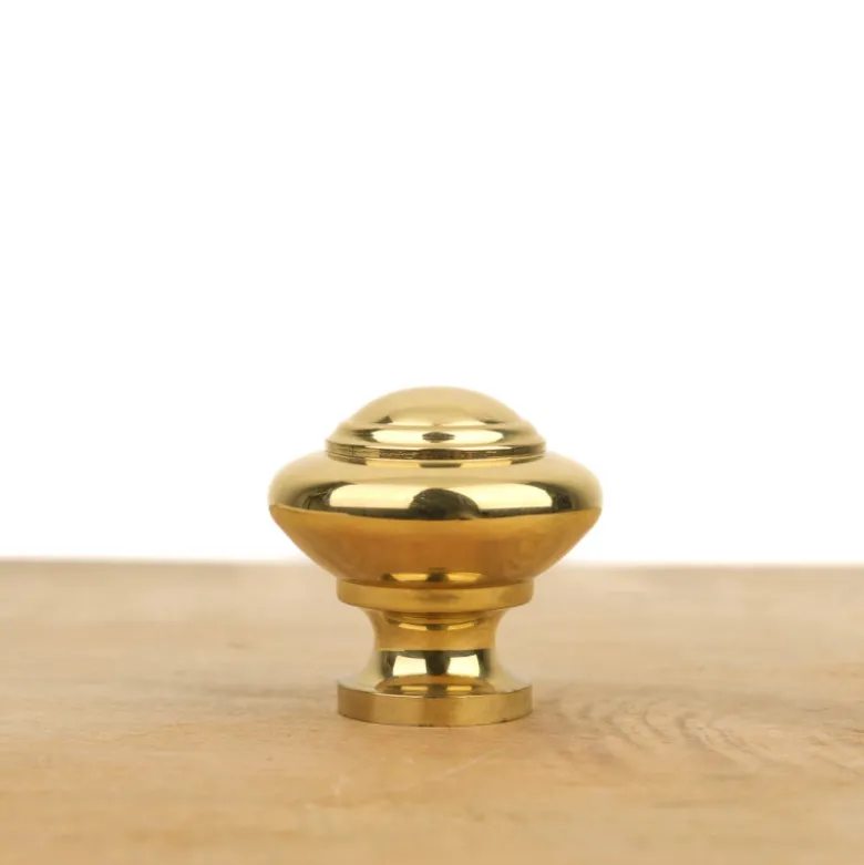 Bouton de meuble tête bombée laiton poli