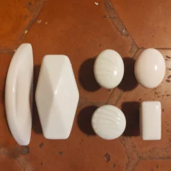 Boutons de porte & placards porcelaine ivoire