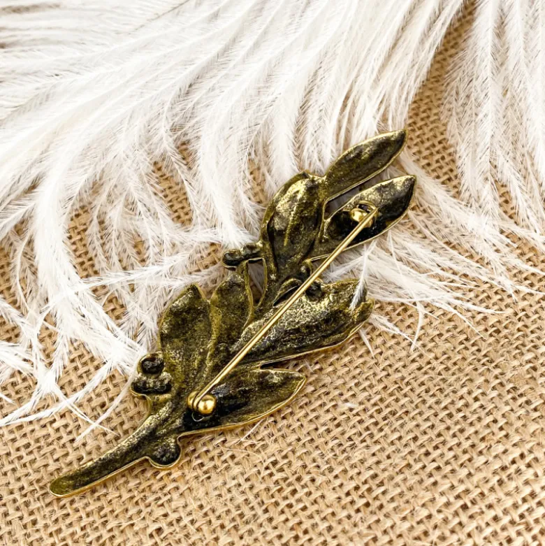 Broche rameau de laurier
