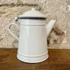 Cafetière conique émail liseré bleu