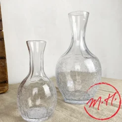 Carafe en verre craquelé