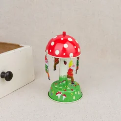 Carrousel mécanique champignon et gnomes