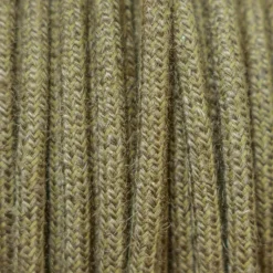 Câble luminaire rond marron jute