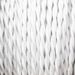 Câble luminaire torsadé blanc
