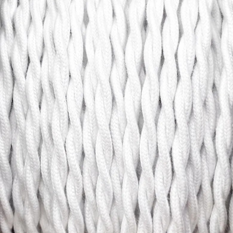Câble luminaire torsadé blanc