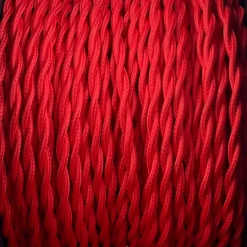 Câble luminaire torsadé rouge feu