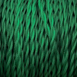 Câble luminaire torsadé vert forêt