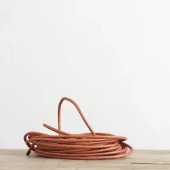 Câble textile rond cuivre pailleté