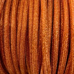 Câble textile rond cuivre pailleté