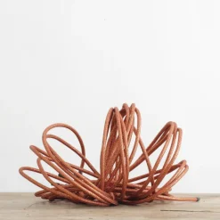Câble textile rond cuivre pailleté