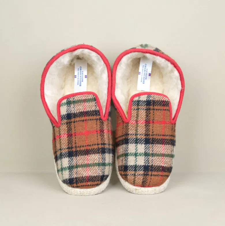 Chaussons Charentaises traditionnels écossais