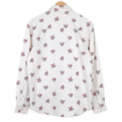 Chemise écrue à fleurs