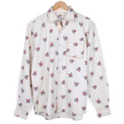 Chemise écrue à fleurs