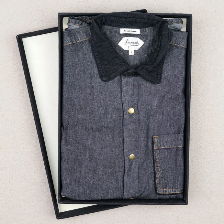 Chemise en jean et velours côtelé