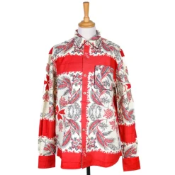 Chemise épis de blé rouge