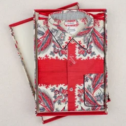 Chemise épis de blé rouge