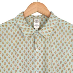 Chemise provençale motif Calisson Menthe