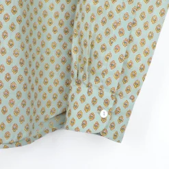Chemise provençale motif Calisson Menthe