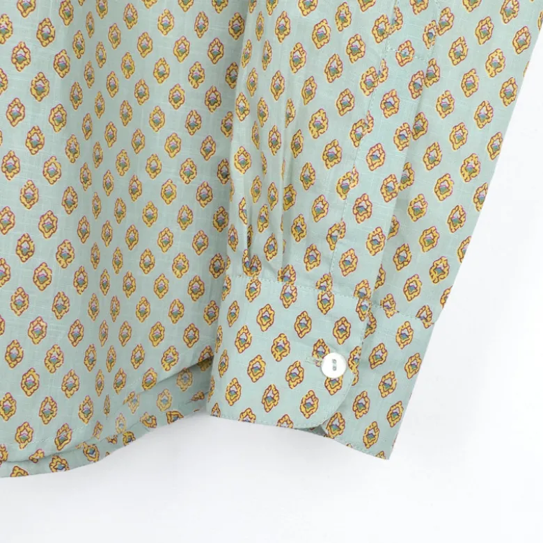 Chemise provençale motif Calisson Menthe