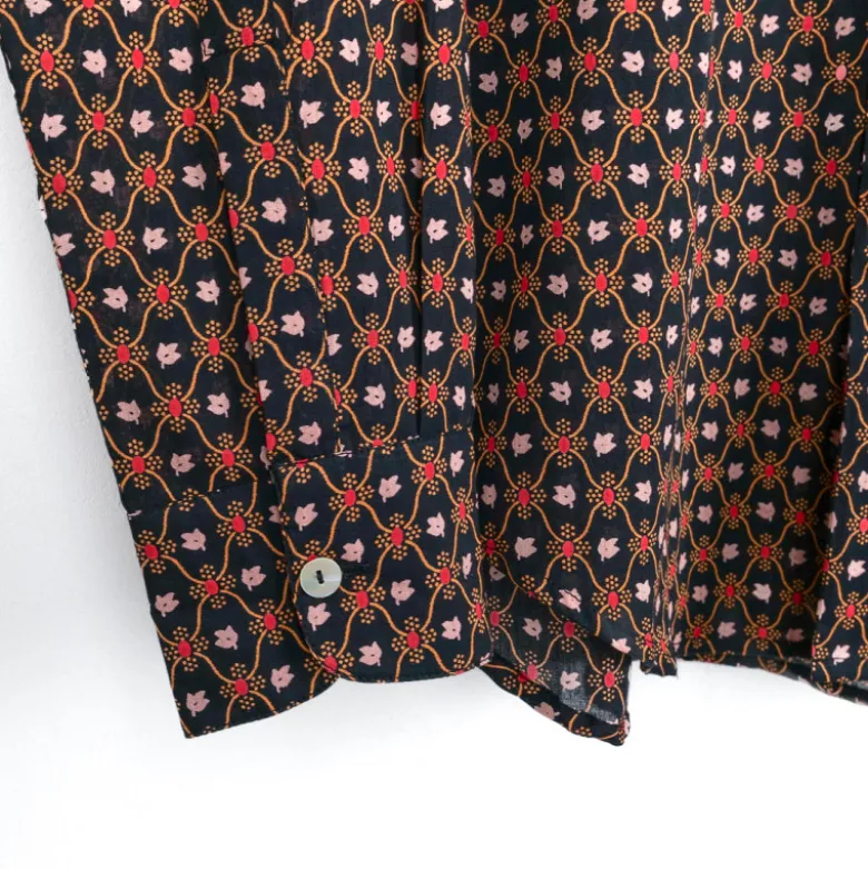 Chemise provençale treille noir
