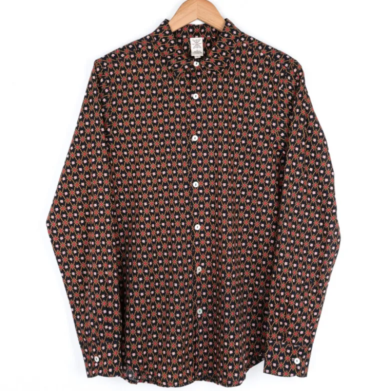 Chemise provençale treille noir
