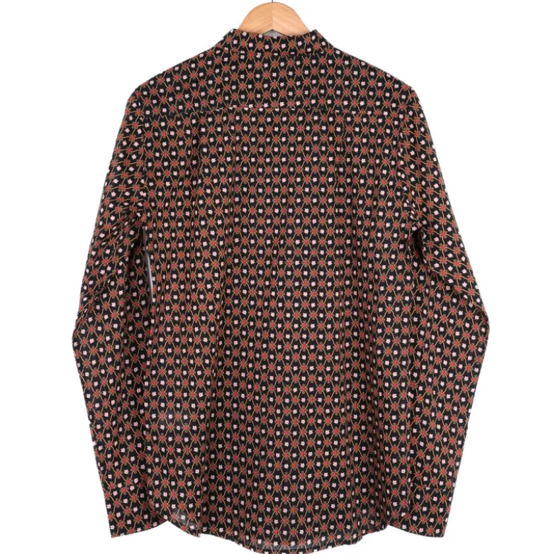 Chemise provençale treille noir