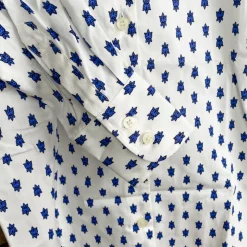 Chemisier femme provençal mosca blanc et bleu