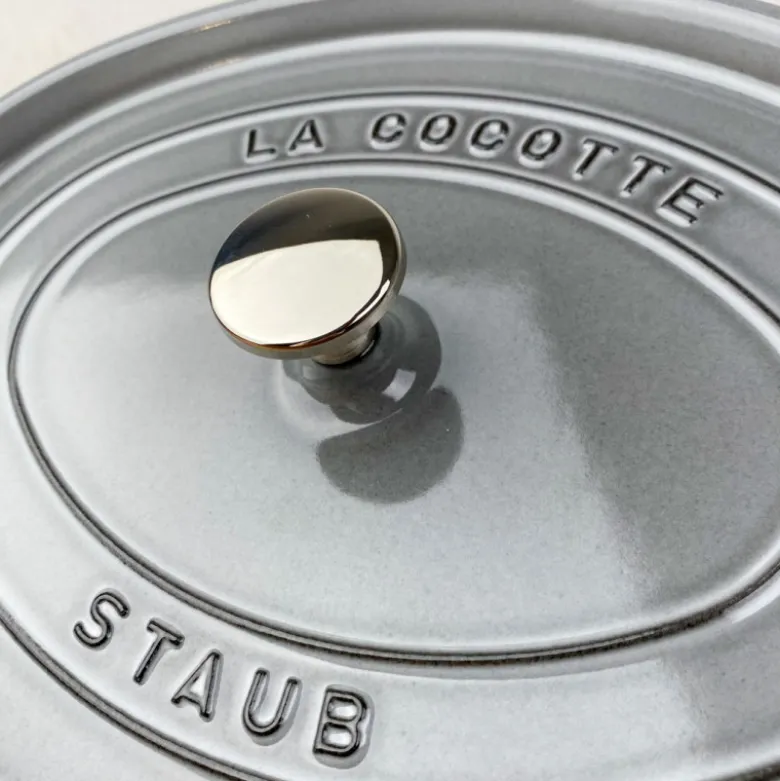 Cocotte en fonte ovale gris graphite