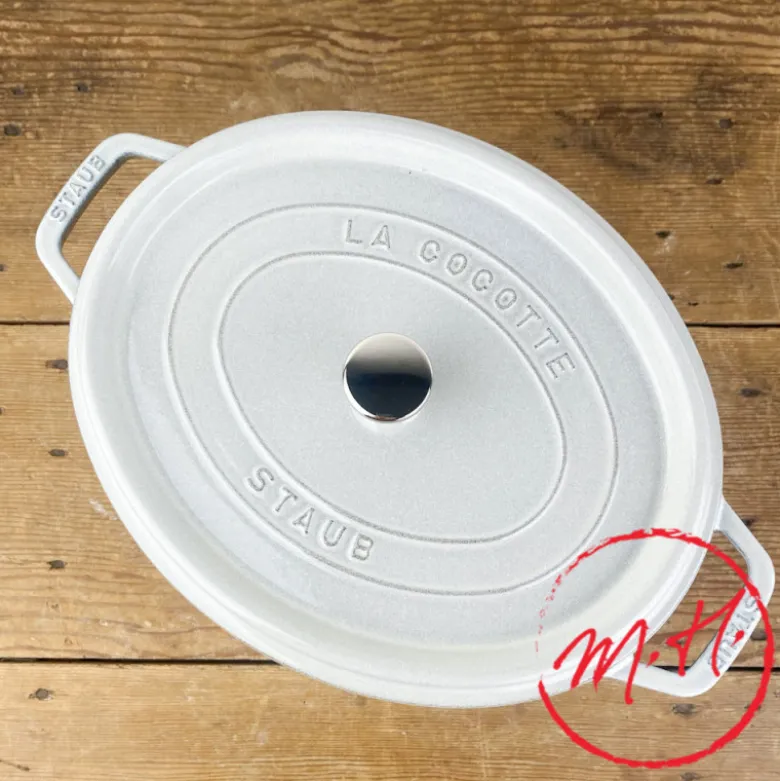 Cocotte en fonte ovale truffe blanche