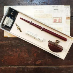 Coffret cadeau encre, buvard et plume