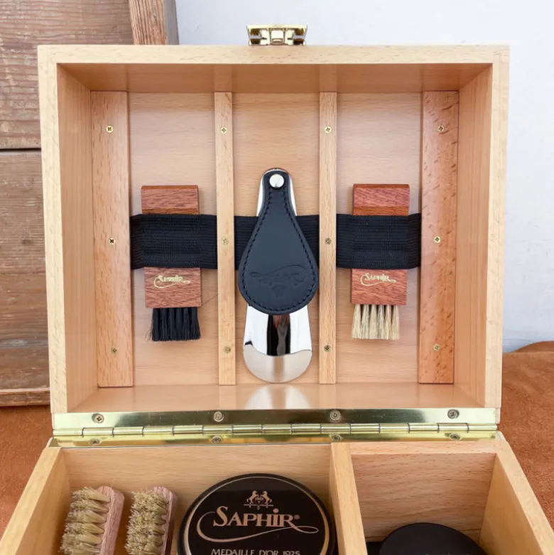 Coffret cirage en hêtre Saphir Médaille d'or