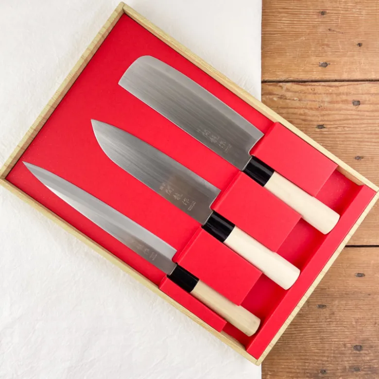 Coffret 3 couteaux japonais