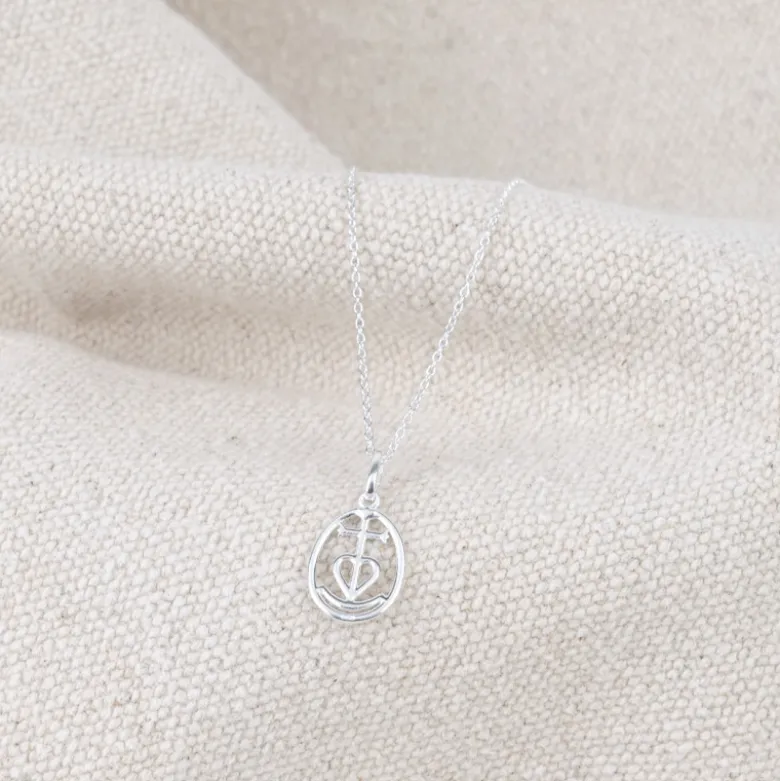 Collier Croix de Camargue argent entourée