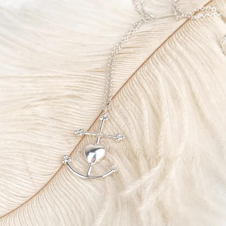 Collier grande Croix de Camargue argent