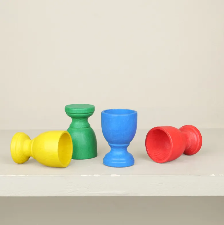 Coquetier bois coloré